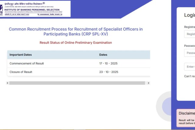 IBPS SO Prelims Result 2025 हुआ जारी, सीधे इस लिंक से चेक करें परिणाम, Direct Link