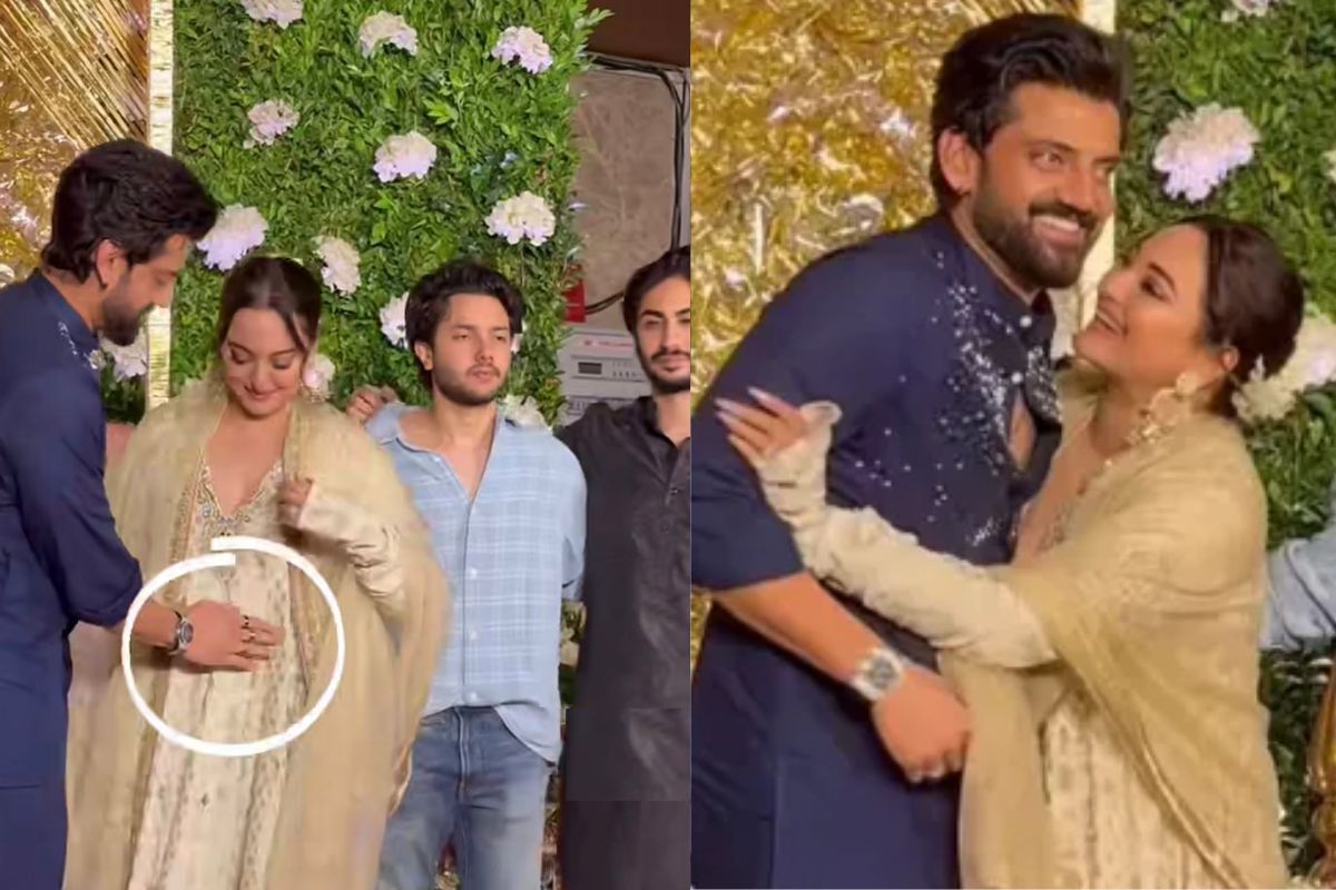 प्रेग्नेंसी की अफवाहों के बीच जहीर ने रखा सोनाक्षी के पेट पर हाथ, हंसते हुए कही ये बात, Video