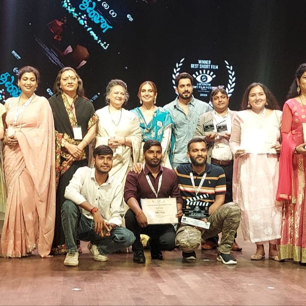 लखनऊ में शार्ट फिल्म फेस्टिवल का हुआ समापन:हुमा कुरैशी हुई शामिल, ‘थुनई’ को मिला सर्वश्रेष्ठ फिल्म का खिताब