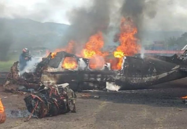 प्लेन हुआ क्रैश और बना आग का गोला, वेनेज़ुएला में 2 लोगों की मौत