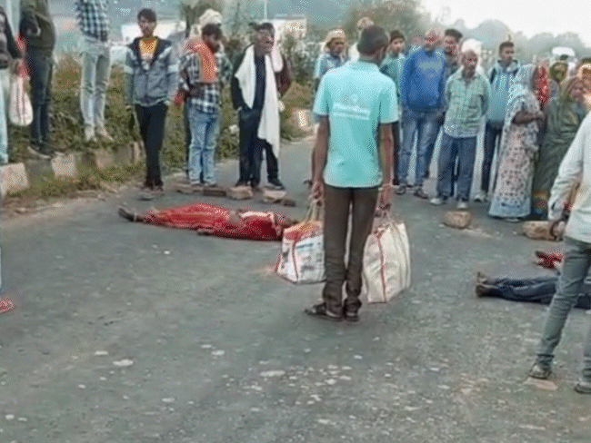 दुर्ग-पासिंग स्कॉर्पियों ने रीवा में चार को कुचला:भिलाई से कानपुर ICU में भर्ती-जीजा को देखने जा रहा था युवक;हिट एंड रन का मामला दर्ज