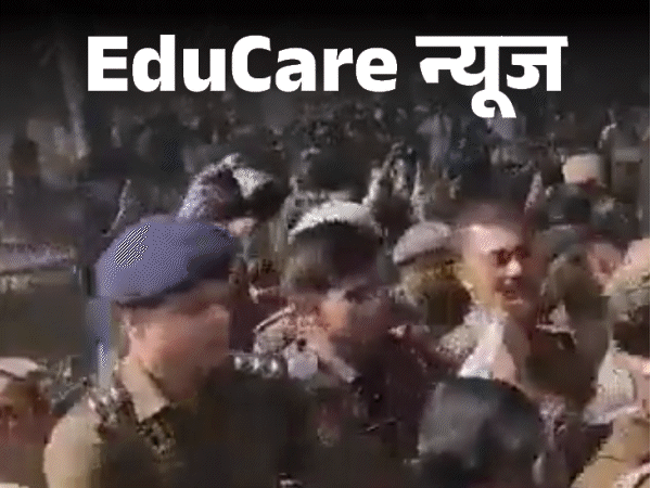 राजस्‍थान यूनिवर्सिटी में छात्रों पर लाठीचार्ज:रीइवैल्‍युएशन फीस बढ़ाने के खिलाफ प्रदर्शन, स्‍टूडेंट्स बोले- जानबूझकर फेल कर रहे टीचर्स