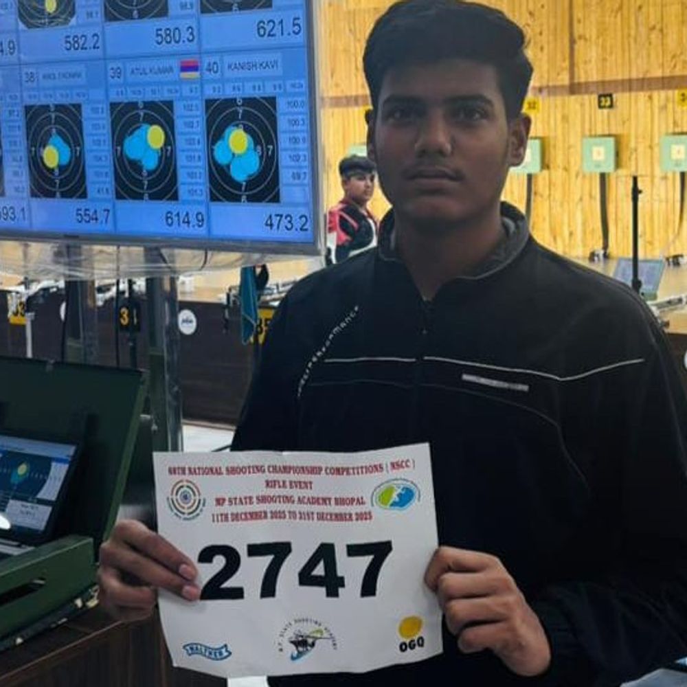 घांघू के शूटर मैत्रेय ने नेशनल चैंपियनशिप के लिए क्वालीफाई:भोपाल में 68वीं प्रतियोगिता में तीन श्रेणियों में मिली सफलता