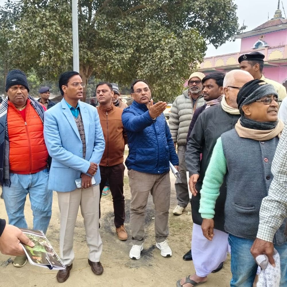 अहिल्या गौतम महोत्सव की तैयारियों का निरीक्षण:दरभंगा डीएम ने विकास कार्यों को समय पर पूरा करने के निर्देश दिए