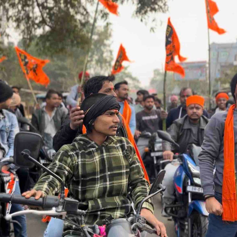 नालंदा में विहिप ने क्रिसमस पर निकाली हिंदू एकता रैली:लगाए जय श्री राम के नारे , कहा- यह हमाारी सभ्यता नहीं