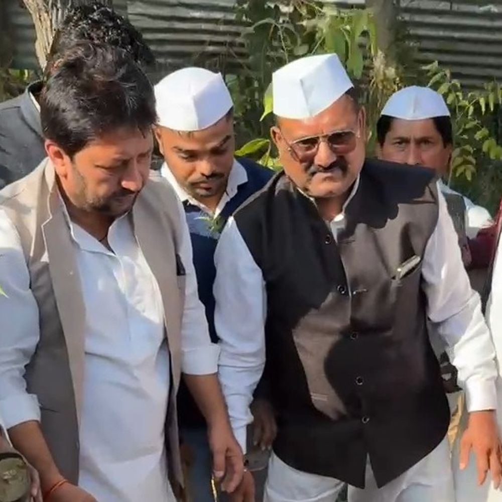 करनाल में BJP दफ्तर के बाहर कांग्रेस का प्रदर्शन:पेड़ काटने पर जताया रोष-नारेबाजी; वर्करों-नेताओं ने सड़क किनारे रोपे पौधे, विधायक पर भड़के