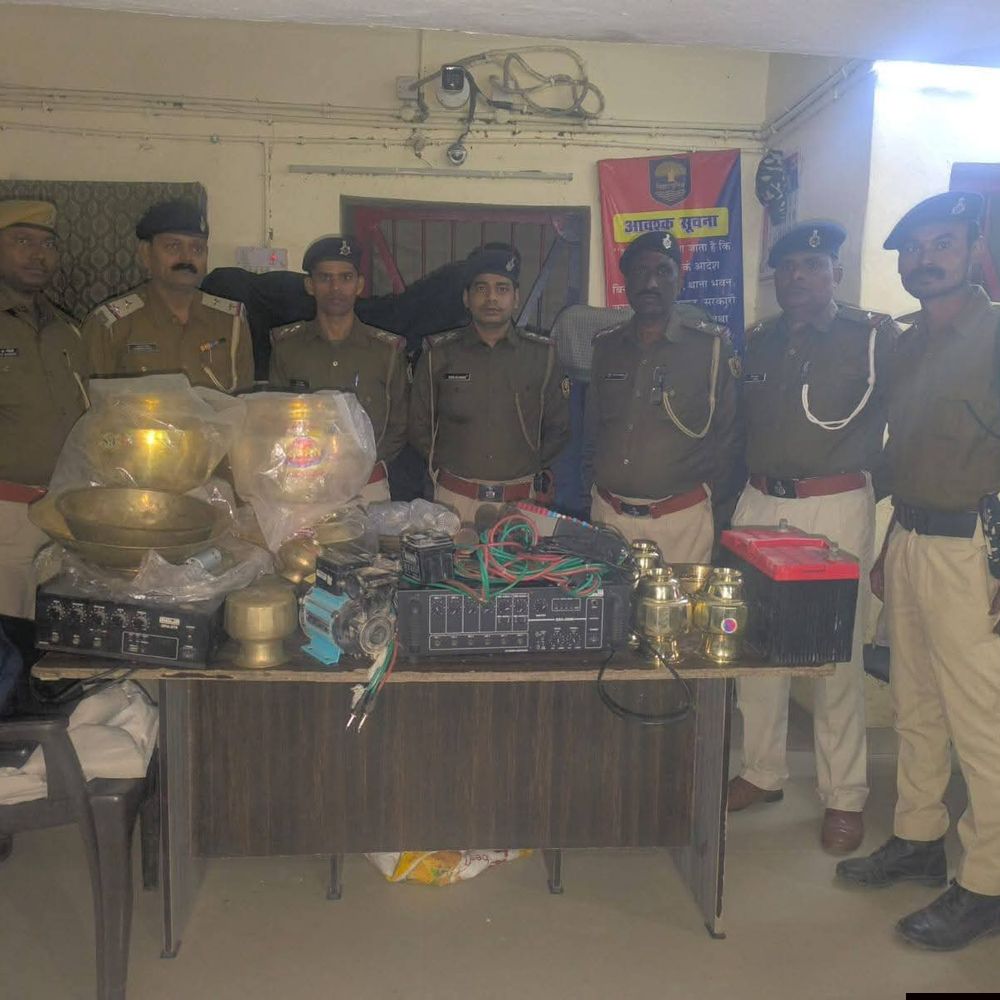 मधुबनी में 6 चोरी की घटनाओं का खुलासा:गहनों, नकदी और पीतल के बर्तनों के साथ 7 चोर गिरफ्तार