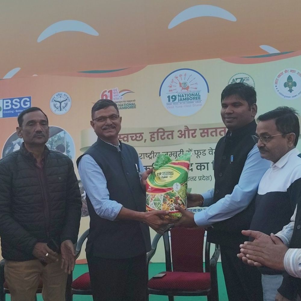 लखनऊ में जंबूरी के दौरान बचे खाने से बनाई खाद:होर्डिंग-बैनर से बनाए जा रहे बैग, 1.40 लाख प्लास्टिक बोतल इकट्ठा हुईं