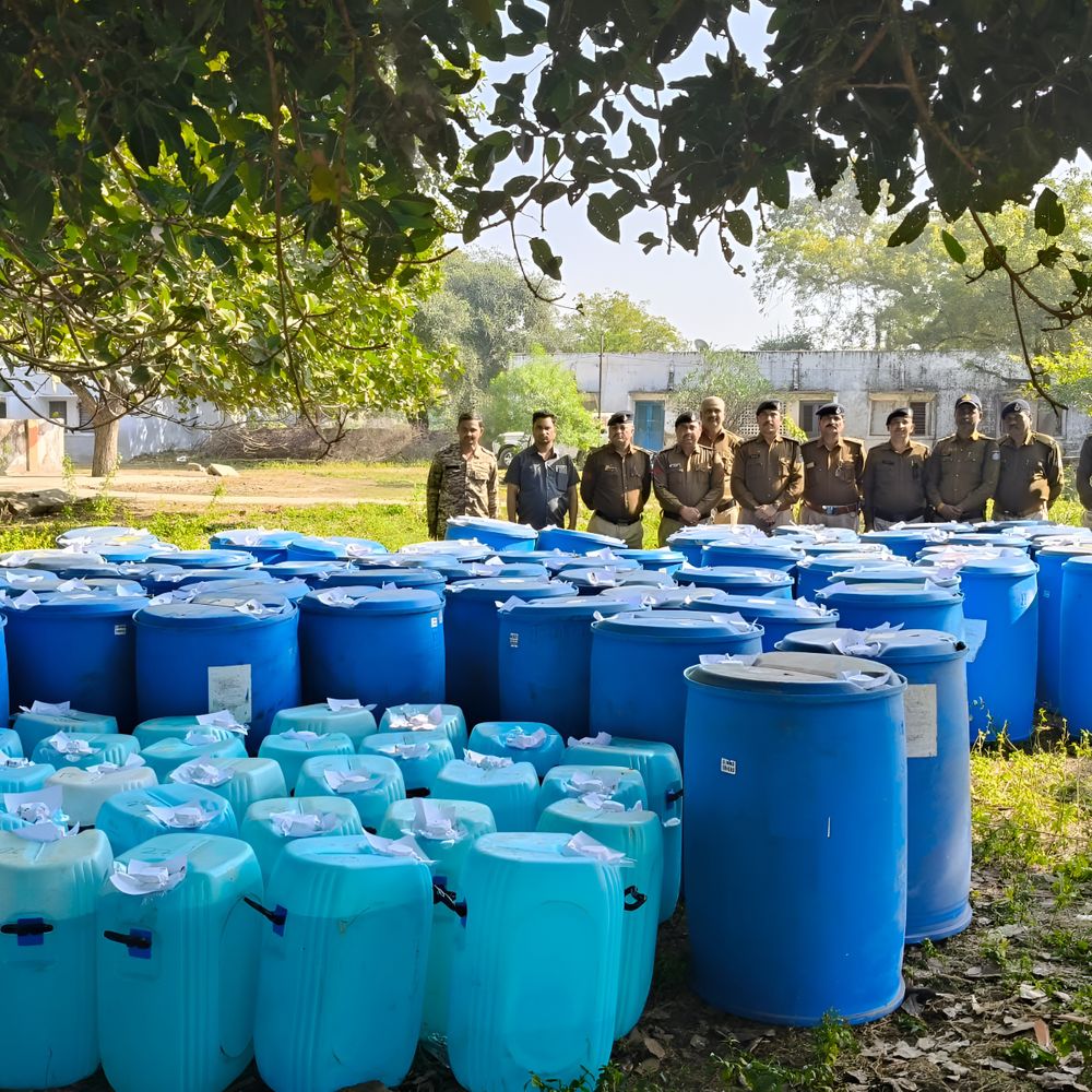 25 लाख रु. की अवैध स्पिरिट जब्त