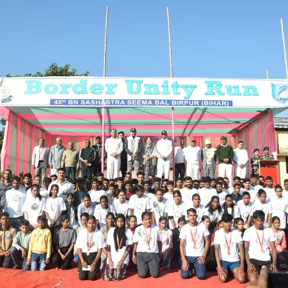 सुपौल में SSB का ‘बॉर्डर यूनिटी रन’ कार्यक्रम:फिटनेस, भाईचारे का संदेश; 600 रनर्स में 50 महिलाएं शामिल