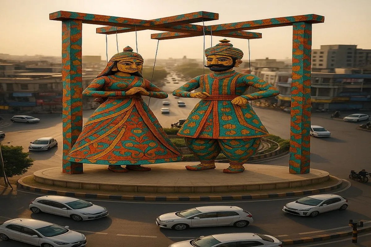 जयपुर के पहले सिग्नल फ्री चौराहे पर दिखेंगे मोर-कठपुतली, 80 लाख से होगा सौंदर्यीकरण