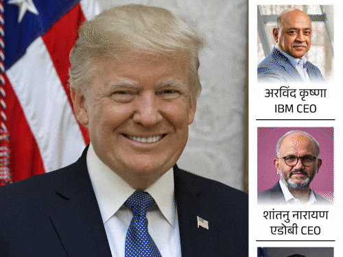 ट्रम्प ने सालभर में ₹18 हजार करोड़ चंदा लिया:बदले में करोड़ों के फायदे दिए; लिस्ट में सुंदर पिचाई और सत्या नडेला जैसे 6 भारतवंशी शामिल