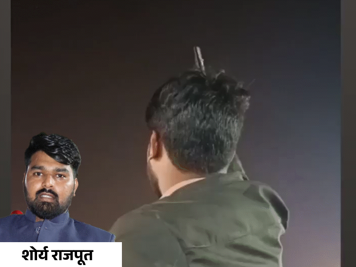इंदौर में भाजयुमो के सदस्य का VIDEO वायरल:सोशल मीडिया पर पोस्ट में पिस्टल से फायर करते दिखे, सफाई दी- पुराना है वीडियो