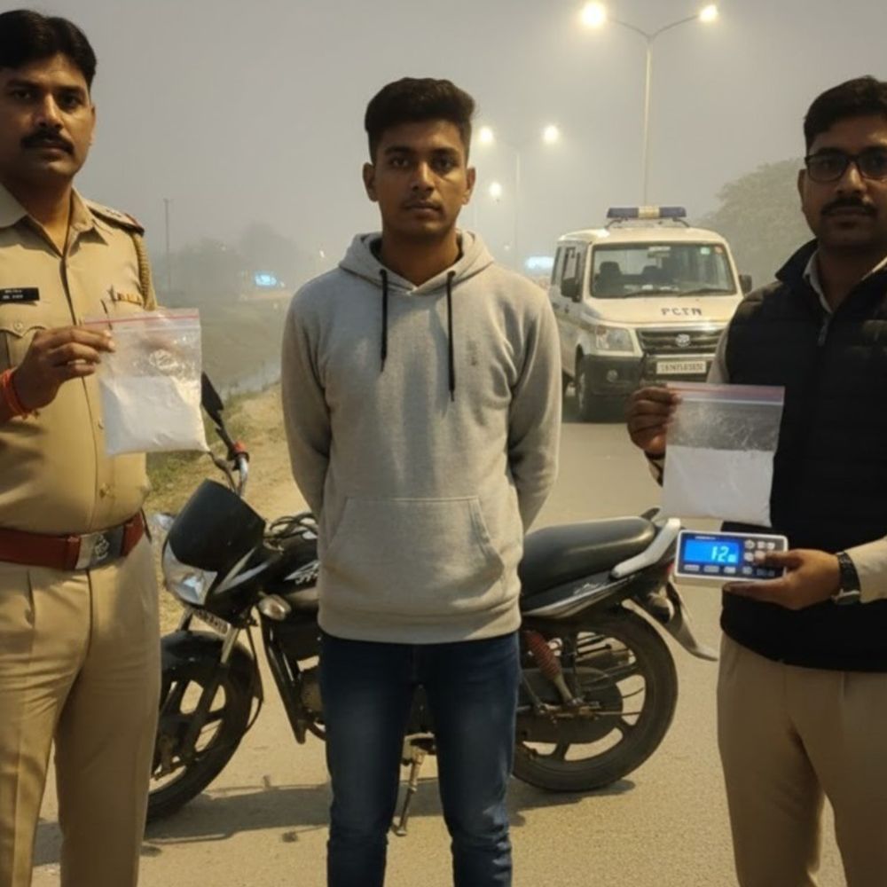 सोनीपत में नशे के साथ युवक गिरफ्तार:पुलिस ने 12 ग्राम हेरोइन बरामद; कोर्ट ने 2 दिन के रिमांड पर भेजा