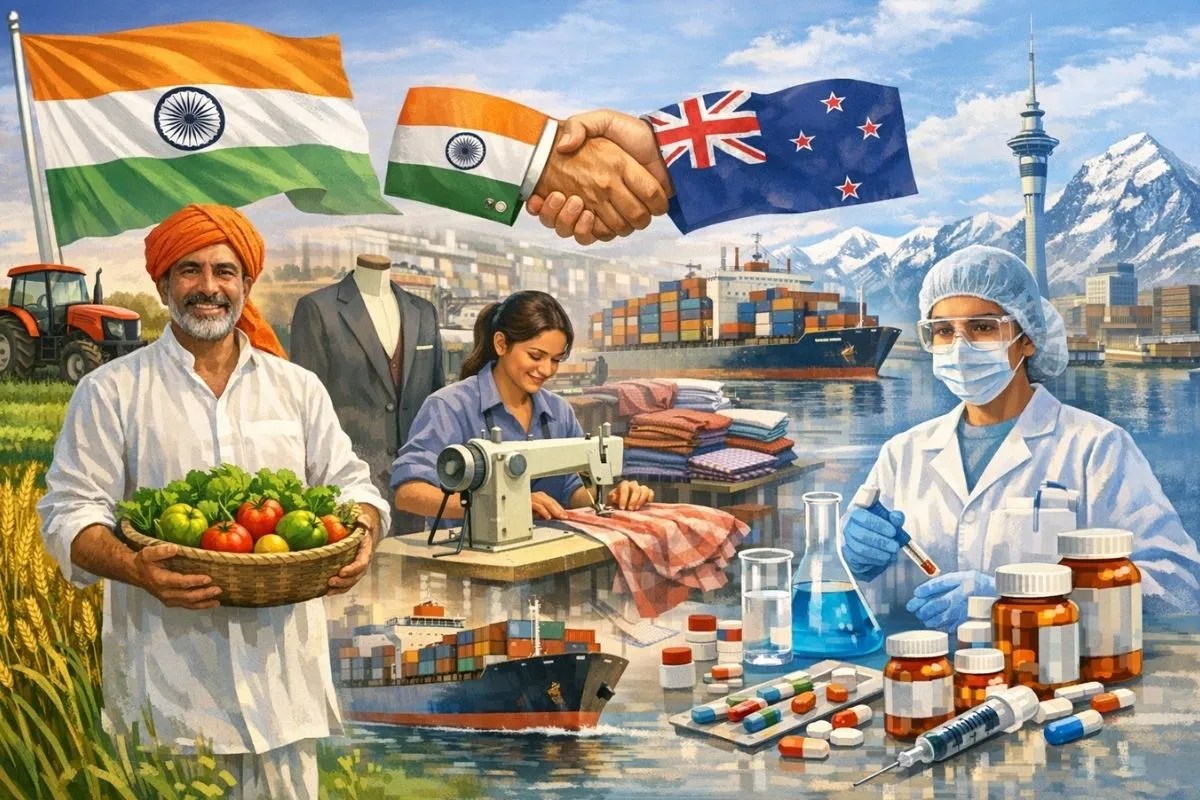 India-New Zealand FTA: एग्रीकल्चर से लेकर टेक्सटाइल और फार्मा तक… न्यूजीलैंड के साथ हुई डील से इन सेक्टर्स को होगा फायदा, मिलेंगी नौकरियां
