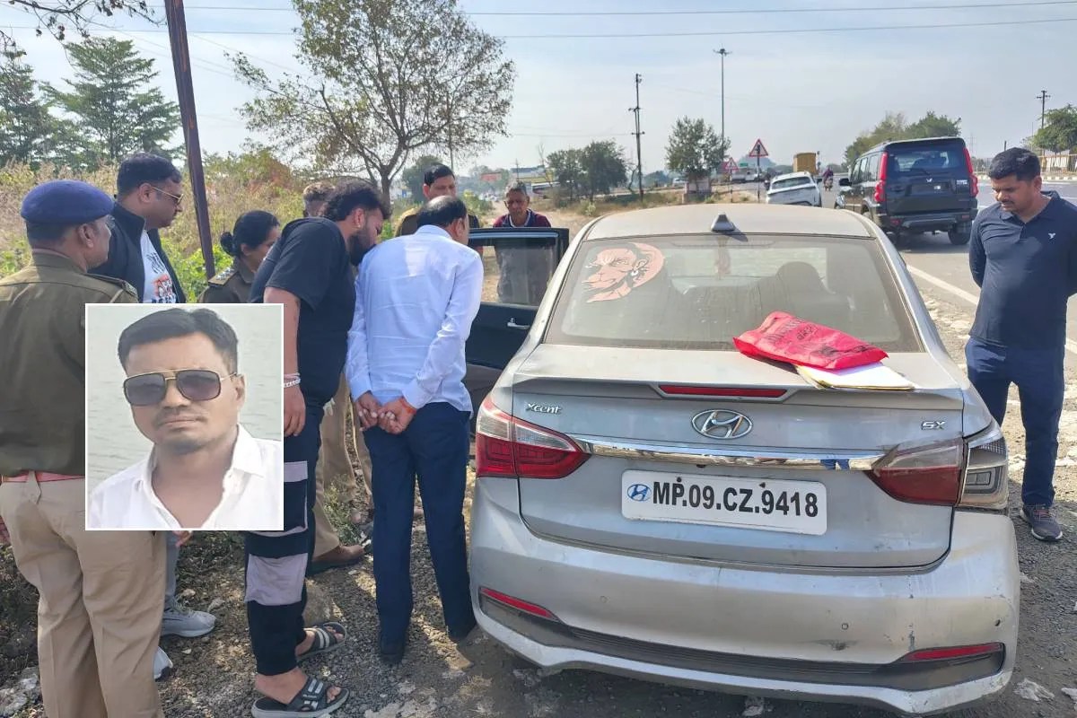 एमपी में मुंबई-आगरा हाईवे पर खड़ी कार में मिली युवक की डेड बॉडी