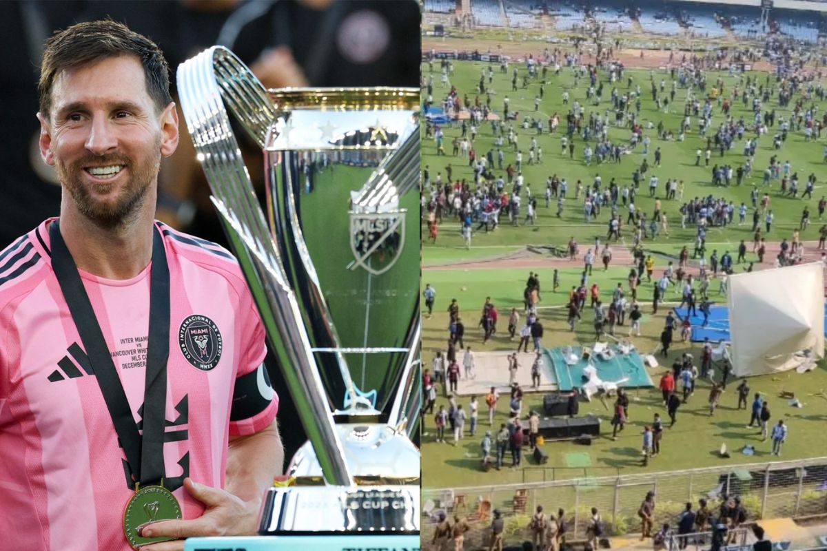 Lionel Messi Goat India Tour: कोलकाता में मेस्सी पर गुस्साए फैंस, बोतलें और कुर्सियां फेंकी