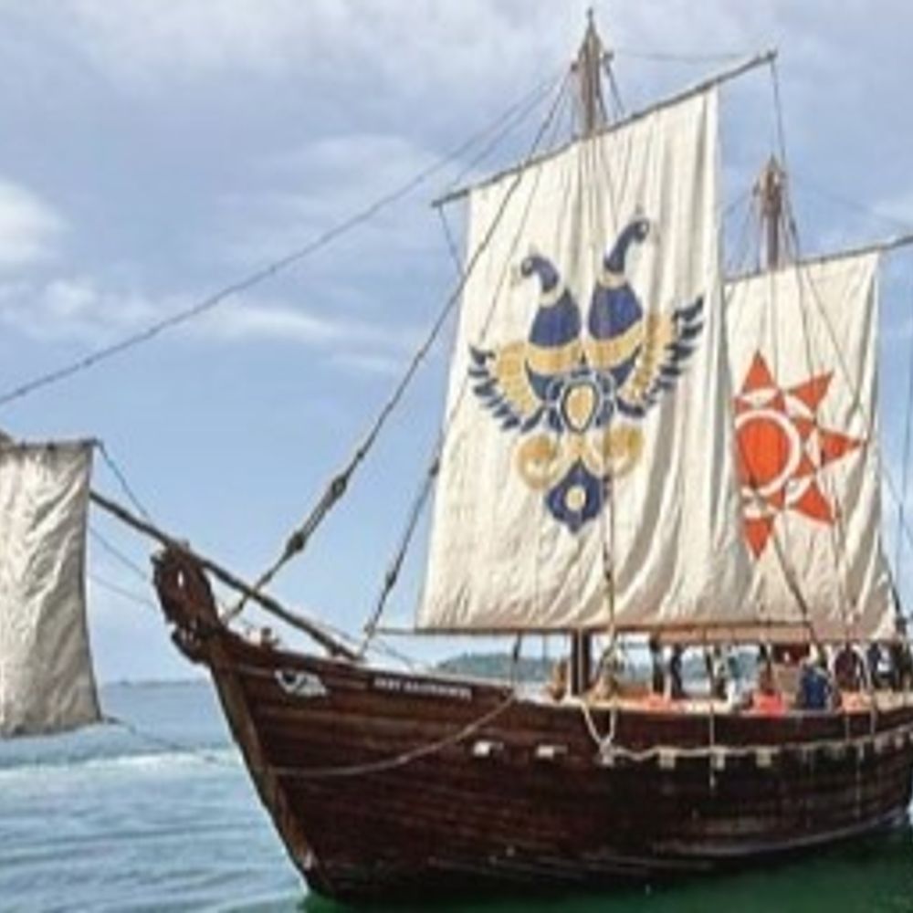 2000 साल पुरानी तकनीक का जहाज पोरबंदर से ओमान जाएगा:लकड़ी के तख्तों, नारियल की रस्सियों से तैयार किया गया; हवा के सहारे चलेगा