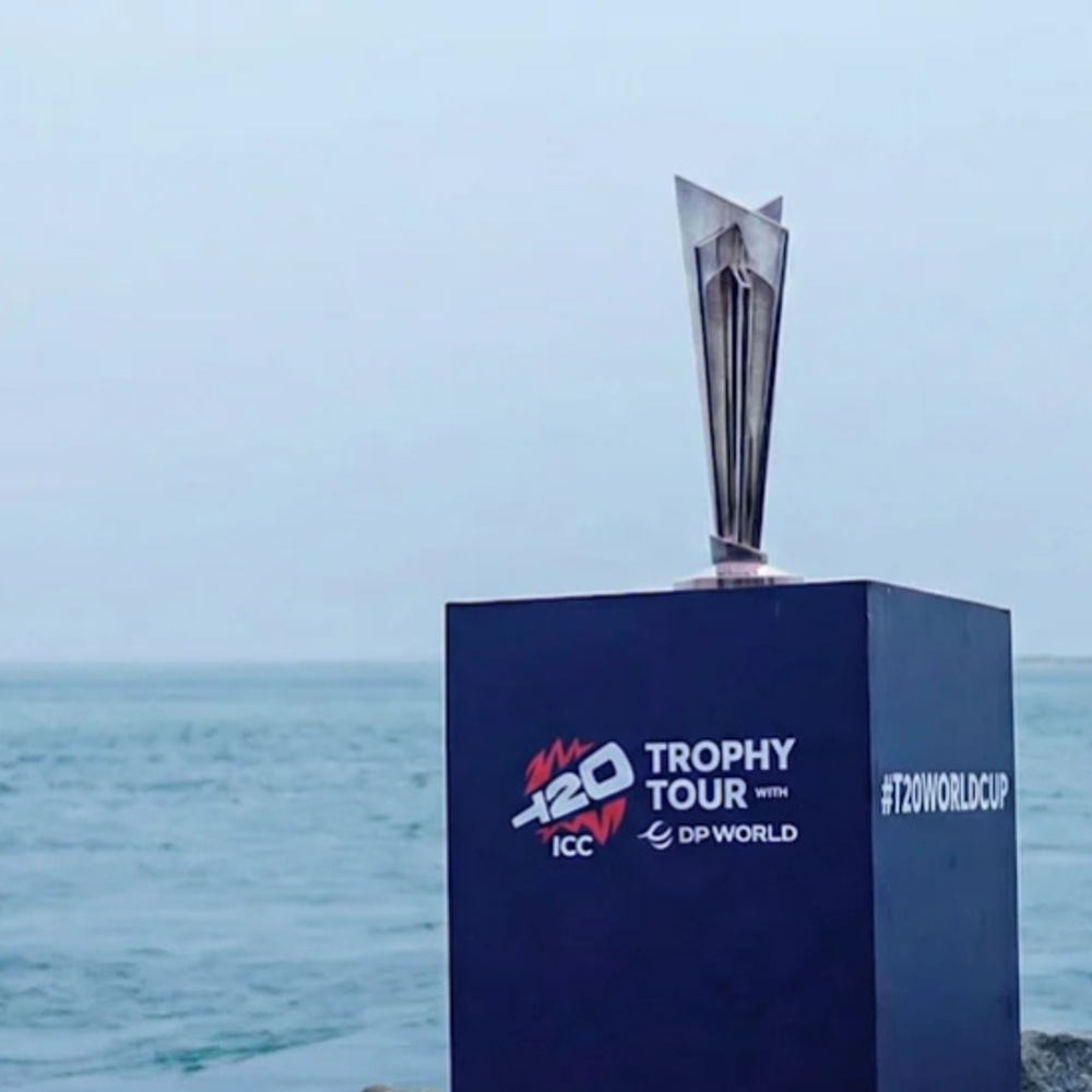 राम सेतु से टी-20 वर्ल्ड कप ट्रॉफी टूर लॉन्च:पैरामोटर ​​​​​​​से ब्रिज के ऊपर घुमाया गया; टूर्नामेंट की शुरुआत 7 फरवरी से