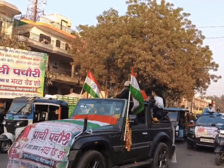 क्रिकेट लोकप्रिय, पर रोल बॉल भी भारत का भविष्य:आगरा में रोड शो के बाद बोलीं रोल बॉल वर्ल्ड कप टीम की चैंपियन प्राची, पहले मैच में ही मिली सफलता