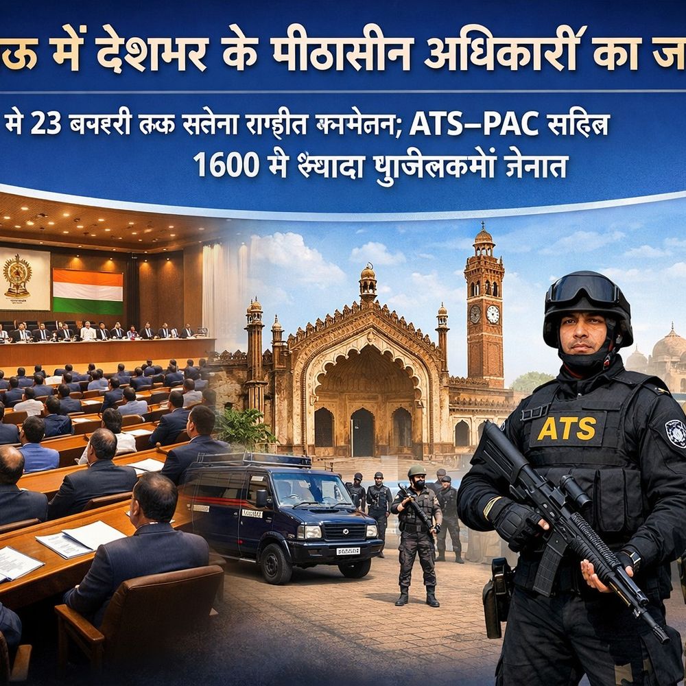 लखनऊ में देशभर के पीठासीन अधिकारियों का जमावड़ा:18 से 23 जनवरी तक चलेगा राष्ट्रीय सम्मेलन; ATS–PAC सहित 1600 से ज्यादा पुलिसकर्मी तैनात