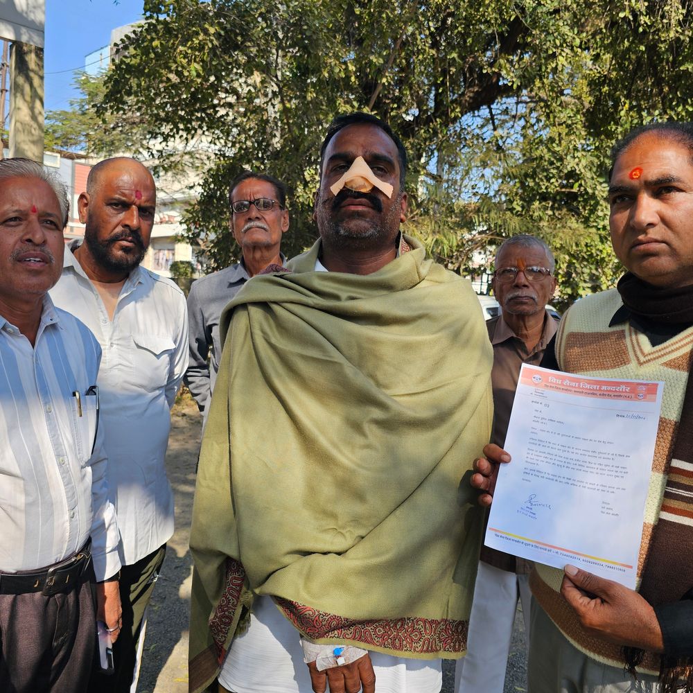 मंदसौर में चाइनीज मांझे से युवक घायल:नाक में गंभीर चोट, सर्जरी करानी पड़ी, पीड़ित परिवार ने एसपी को सौंपा ज्ञापन