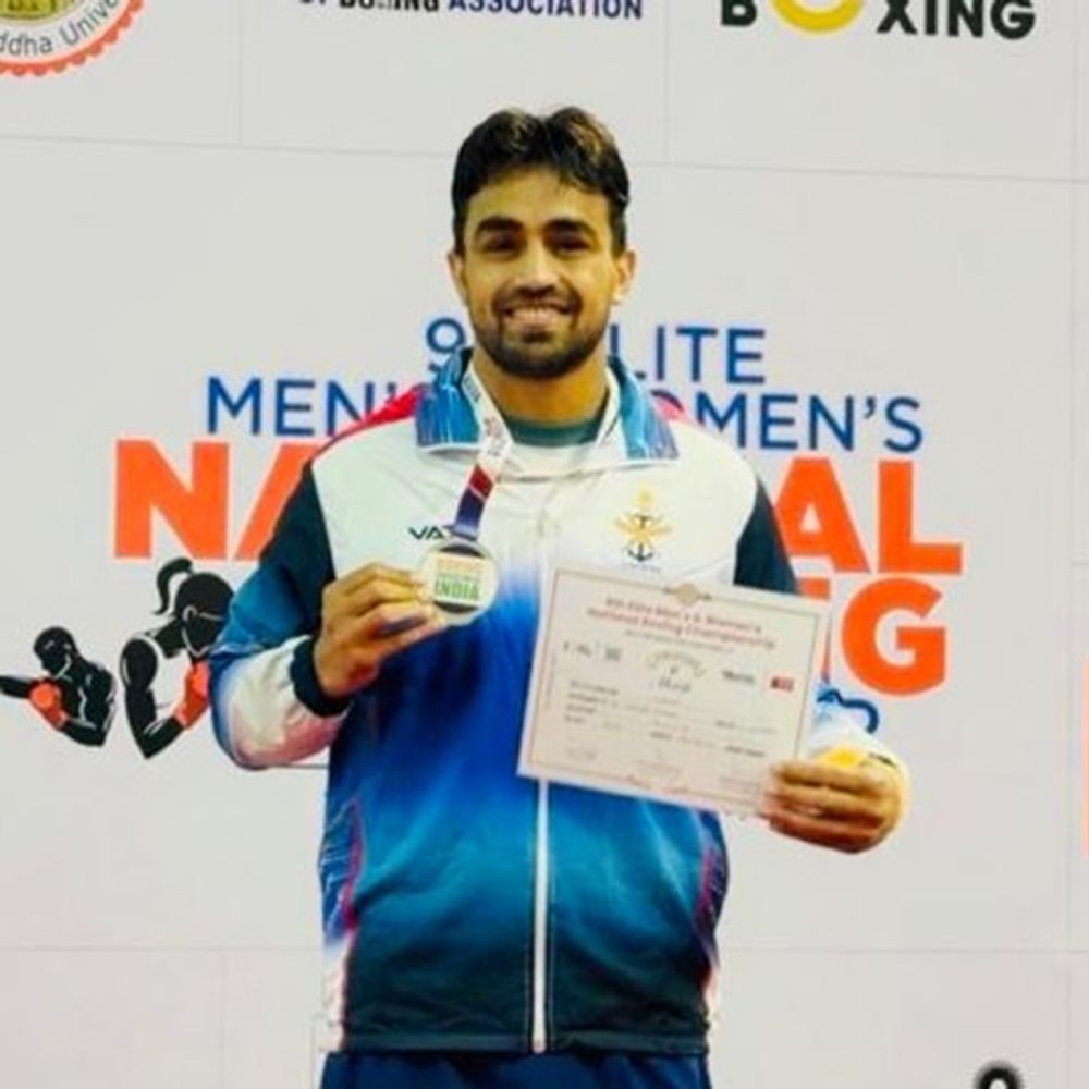 फरीदाबाद के बॉक्सर ने नोएडा में जीता गोल्ड:आर्मी की तरफ से नेशनल बॉक्सिंग चैम्पियनशिप लिया भाग, अब मंगोलिया में होगा मुकाबला