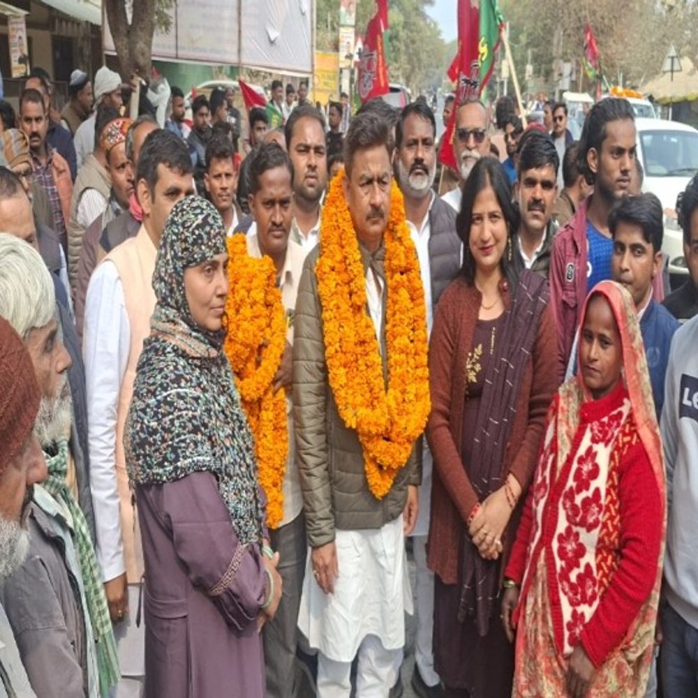 सुल्तानपुर पहुंची सपा प्रवक्ता अनूप संडा की पदयात्रा:बोले- भाजपा सरकार में पिछड़ा-दलित और अल्पसंख्यकों के साथ हो रहा भेदभाव