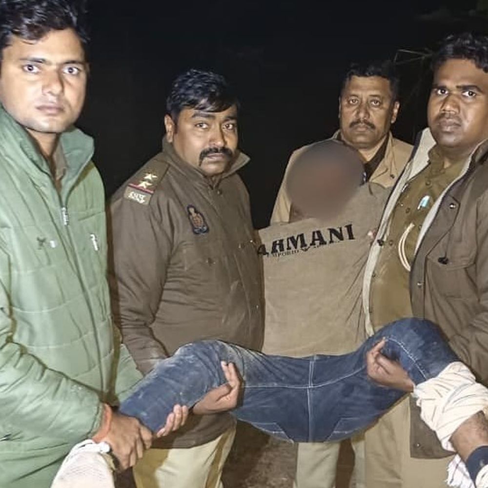 फतेहपुर में पुलिस-बदमाश मुठभेड़, एक बदमाश घायल:7 गिरफ्तार, 60 भेड़ें, 7 बकरियां और वाहन बरामद