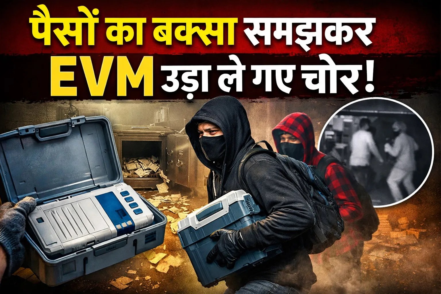 पैसों का बक्सा समझकर EVM उड़ा ले गए चोर, नकदी की तलाश में सरकारी स्ट्रॉन्ग रूम में की थी सेंधमारी… वारदात CCTV में कैद