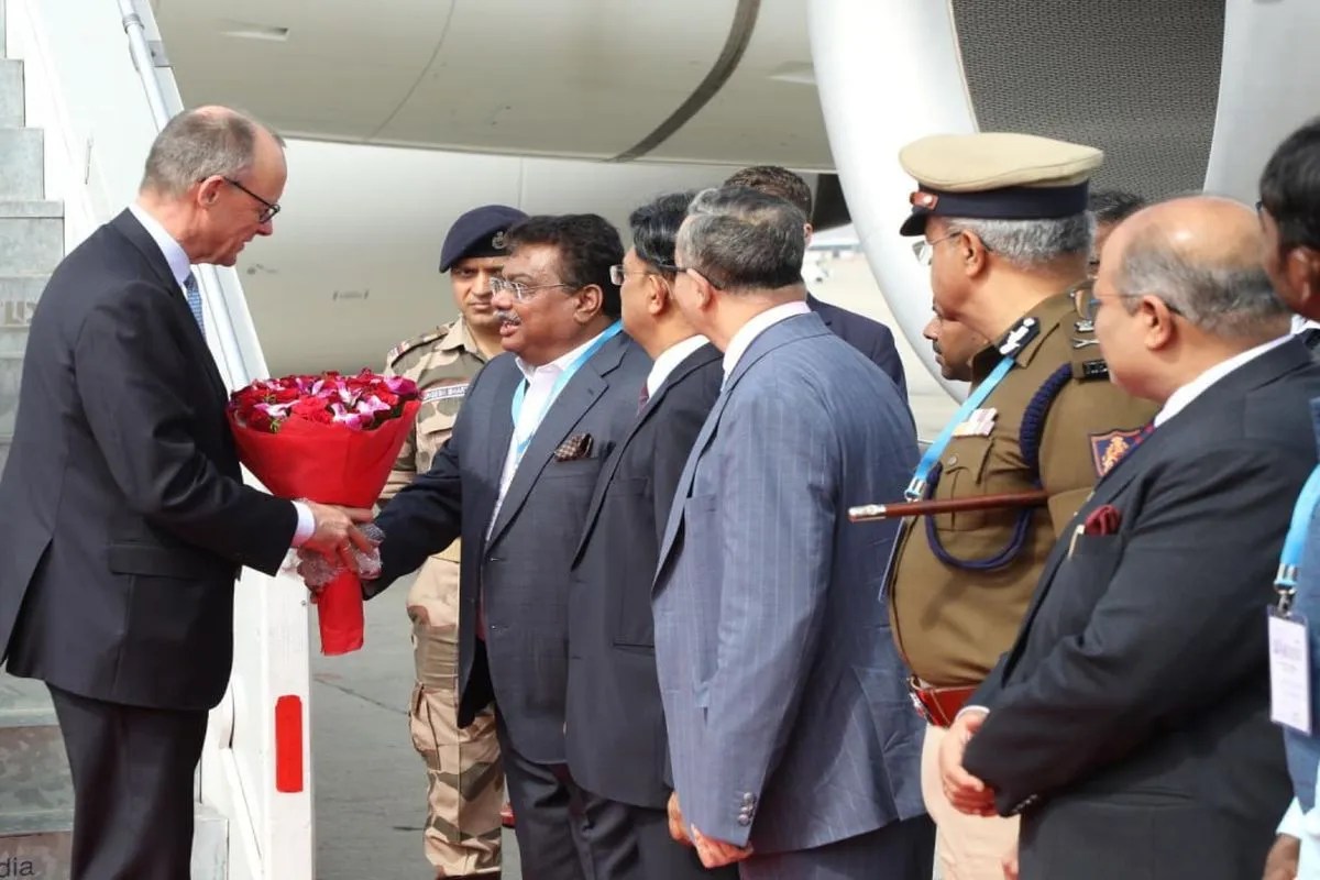 बेंगलूरु पहुंचे जर्मन चांसलर मर्ज