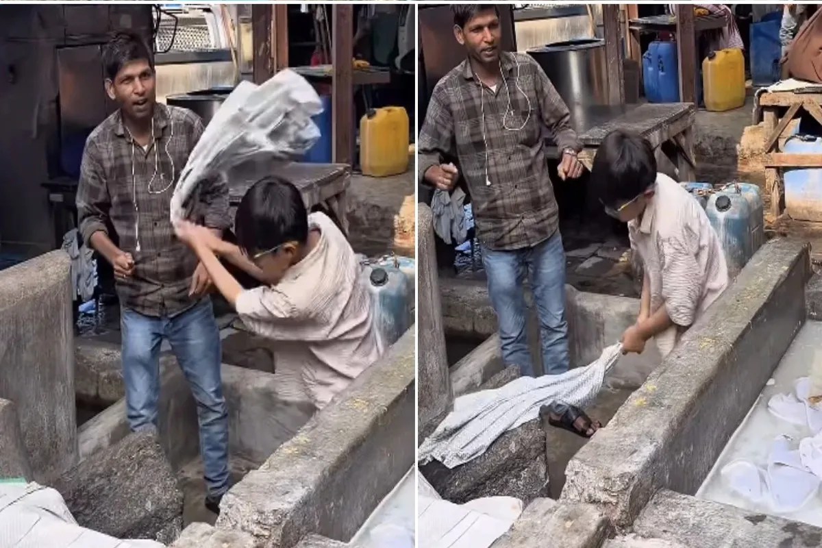 ‘मेहनत क्या होती है, यहां देखो!’ कोरियाई मां अपने बच्चों को लेकर पहुंची मुंबई का धोबी घाट, Video जीत लेगा आपका दिल