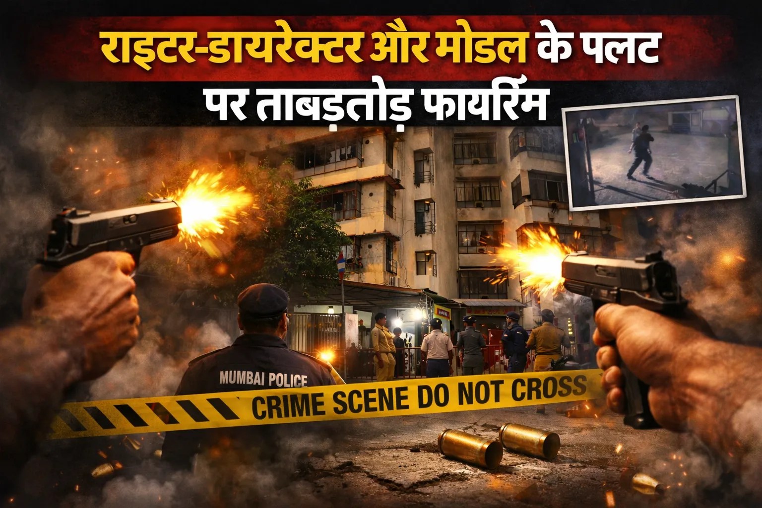 एक के बाद एक गोलियों की बौछार… मॉडल और राइटर-डायरेक्टर के घर पर अंधाधुंध फायरिंग