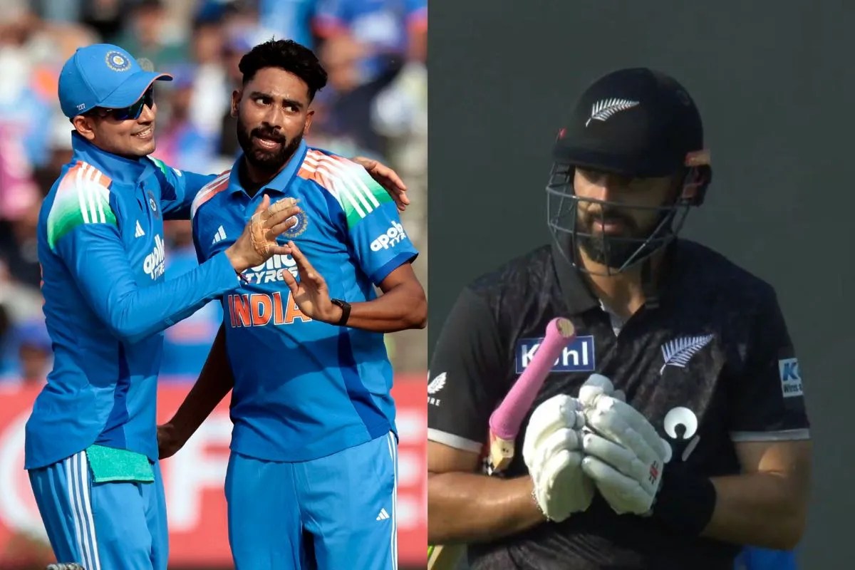 लाइव मैच में डेरिल मिचेल को हाथ जोड़कर मांगनी पड़ी सिराज से माफी, कीवी बल्लेबाज से हुई थी ये गलती