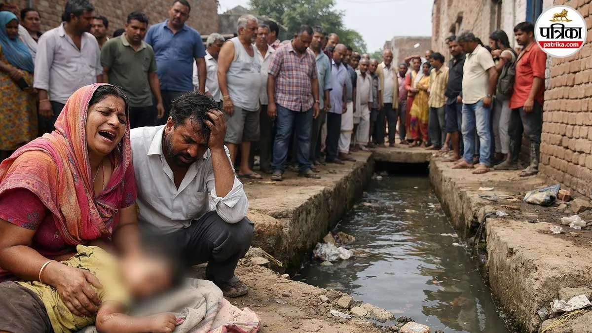 खुले नाले में गिरा मासूम: अमरोहा में दो साल के बच्चे की दर्दनाक मौत, पूरे गांव में पसरा मातम