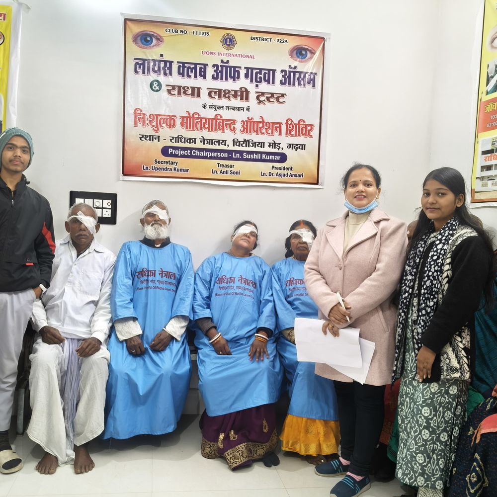 70 मोतियाबिंद मरीजों का सफल ऑपरेशन