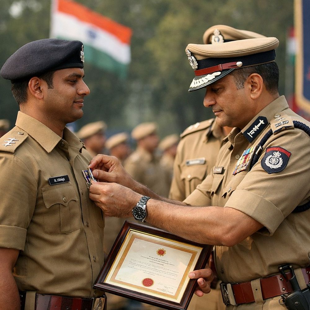 गणतंत्र दिवस पर 982 पुलिस कर्मियों को सेवा मेडल:इनमें 125 वीरता पुरस्कार शामिल; जम्मू-कश्मीर पुलिस को सबसे ज्यादा 45 मेडल