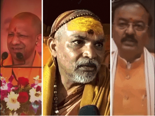 शंकराचार्य विवाद पर योगी-केशव की राह अलग:डिप्टी सीएम ने विवाद खत्म करने को कहा, सीएम ने कालनेमि बताया; देखिए VIDEO