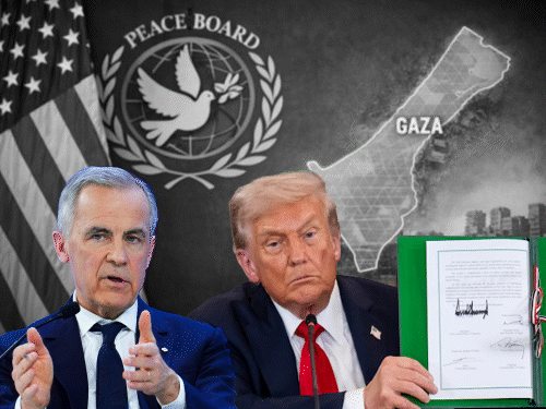 कनाडाई PM के बयान से नाराज हुए ट्रम्प:गाजा पीस बोर्ड का न्योता छीना, कार्नी ने कहा था- अमेरिकी दबदबे वाली दुनिया खत्म हुई