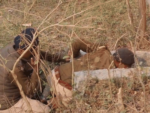 कैदी को नाले में ढूंढ रही पुलिस; VIDEO:पुलिस हिरासत से भागा बदमाश, पुलिसकर्मी ने वीडियो बनाने पर लोगों से कहा- क्यों तमाशा बना रहे हो