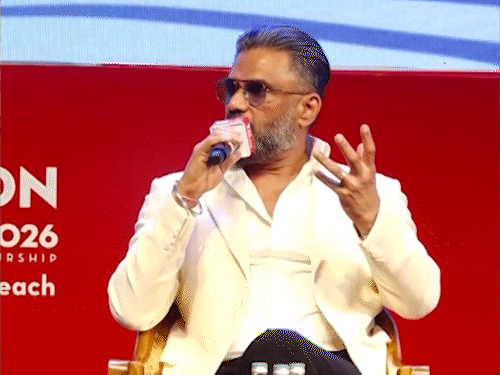 ‘मुझे भाषा बोलने के लिए मजबूर मत करो’:एक्टर सुनील शेट्टी बोले- मराठी किसी के दबाव में नहीं, अपनी इच्छा से बोलेंगे