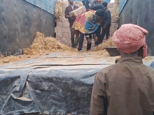 आरा में एक करोड़ की विदेशी शराब बरामद:पंजाब से लाई जा रही थी खेप, मुजफ्फरपुर में डिलीवरी होनी थी; राजस्थान का ड्राइवर गिरफ्तार