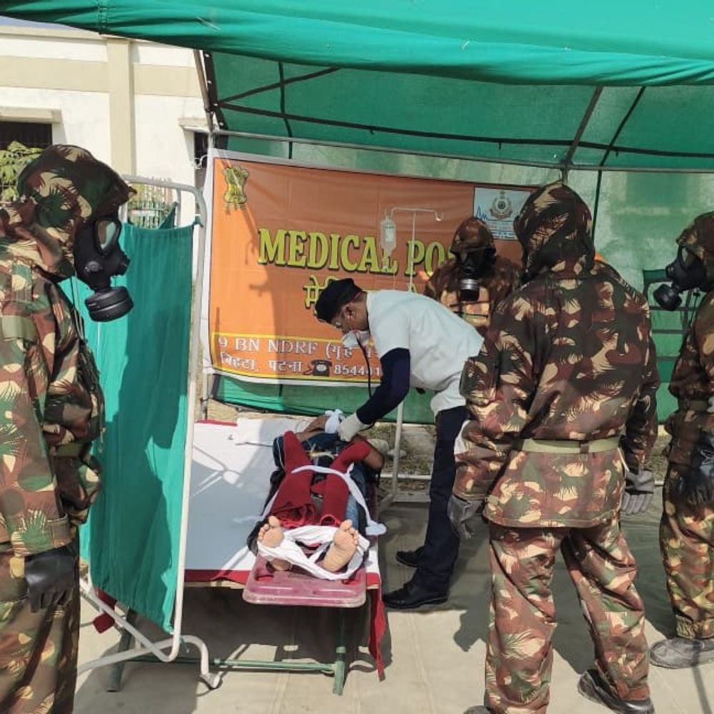 नवादा में सीबीआरएन आपदा से निपटने का अभ्यास:राजकीय अभियंत्रण महाविद्यालय में तैयारियों का सफल आकलन, छात्रों व प्राध्यापकों ने लिया भाग