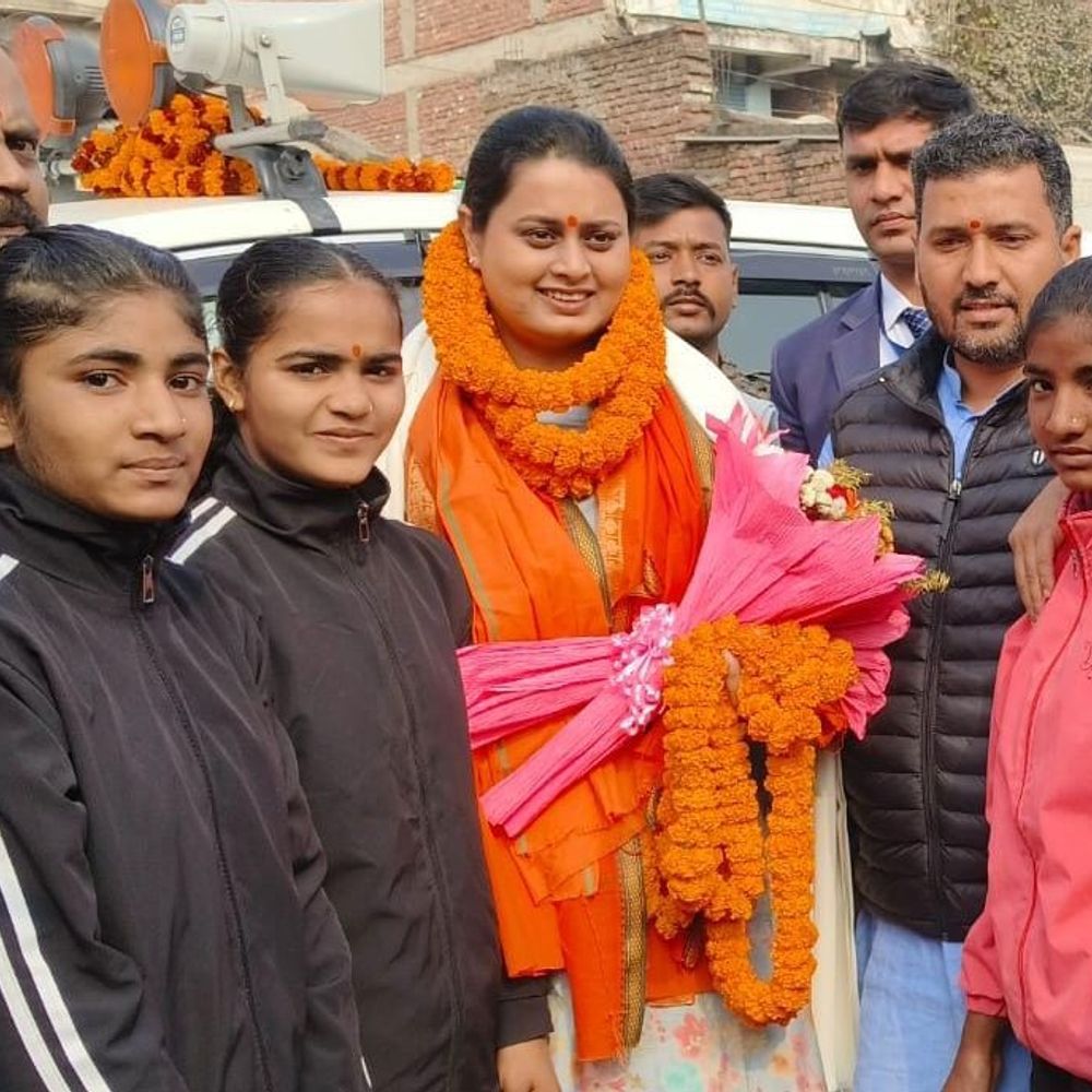 अरवल में खेल मंत्री श्रेयसी सिंह का स्वागत:राष्ट्रीय पदक विजेता खिलाड़ियों को किया सम्मानित, खेल विकास पर चर्चा