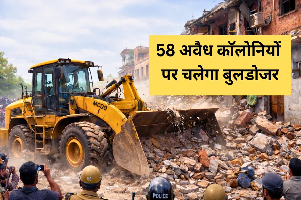 58 अवैध कॉलोनियों प्रशासन पर चलेगा बुलडोजर, प्रशासन की बड़ी कार्रवाई
