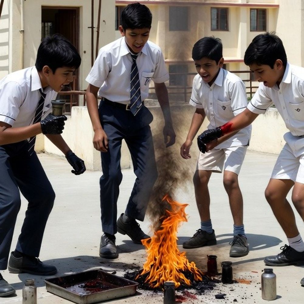 ओडिशा के स्कूल में थिनर से आग, 4 छात्र झुलसे:चपरासी का बेटा एक्सपेरिमेंट दिखा रहा था, घायल की मां बोलीं- जानबूझकर जलाया