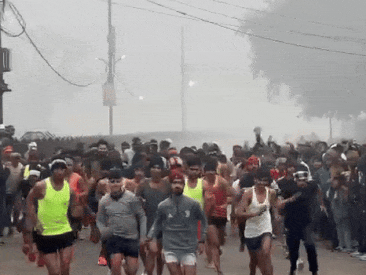 राष्ट्रीय युवा दिवस पर नगर निगम में मैराथन दौड़:कड़ाके की सर्दी में दिखा युवा जोश सैकड़ों ने लिया भाग