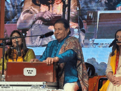 रामलला की प्रतिष्ठा द्वादशी पर गूंज अनूप जलोटा के भजन:”सखी मिल गाओ री मंगल, प्रभु श्री राम आए हैं” तृप्ति शाक्या के भजनों पर झूमे भक्त