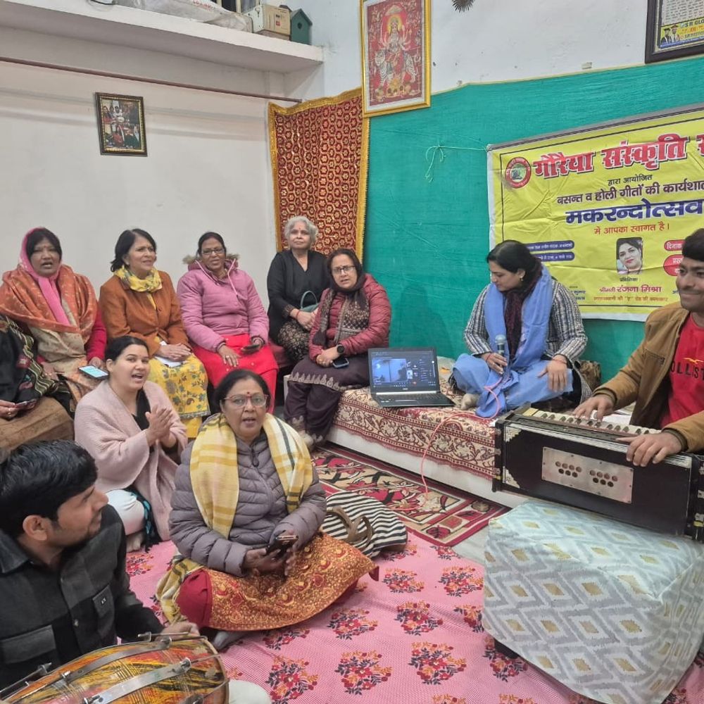 बसंत बहार में संगीत कार्यशाला खास रही:लोकगीतों में घुली बसंत की रागिनी, महिलाओं ने लिया हिस्सा