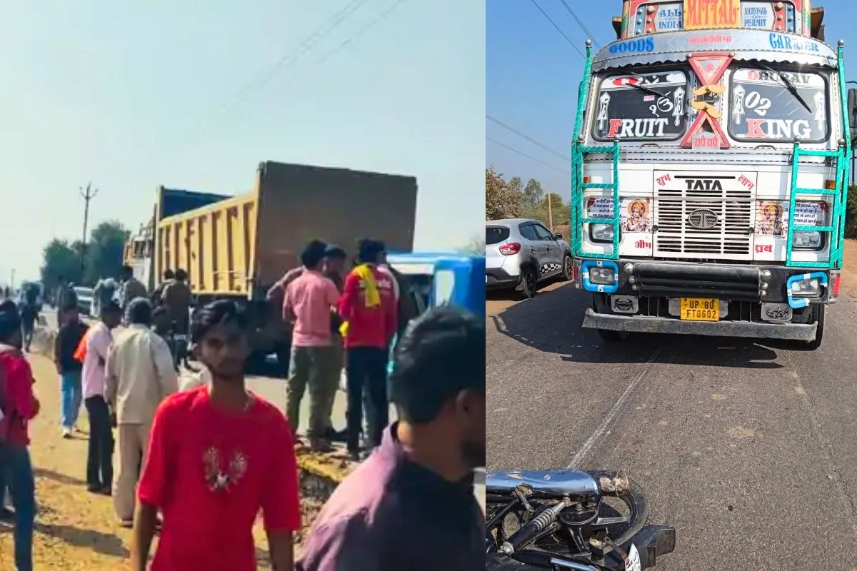 तेज रफ्तार डंपर ने उजाड़ दिया परिवार, पति-पत्नी और बेटी की मौत